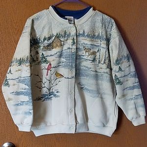 Artisans vintage sweatshirt cardigan
